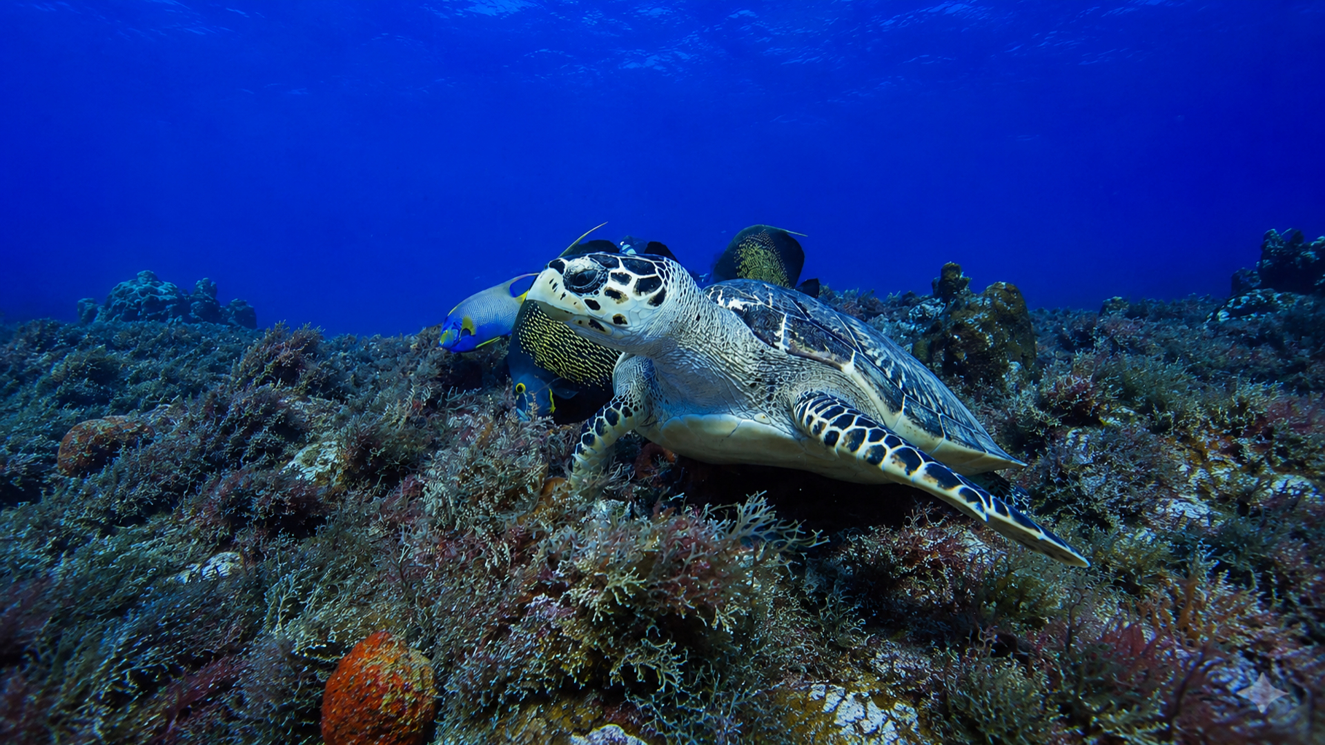 Sea turtle closeup