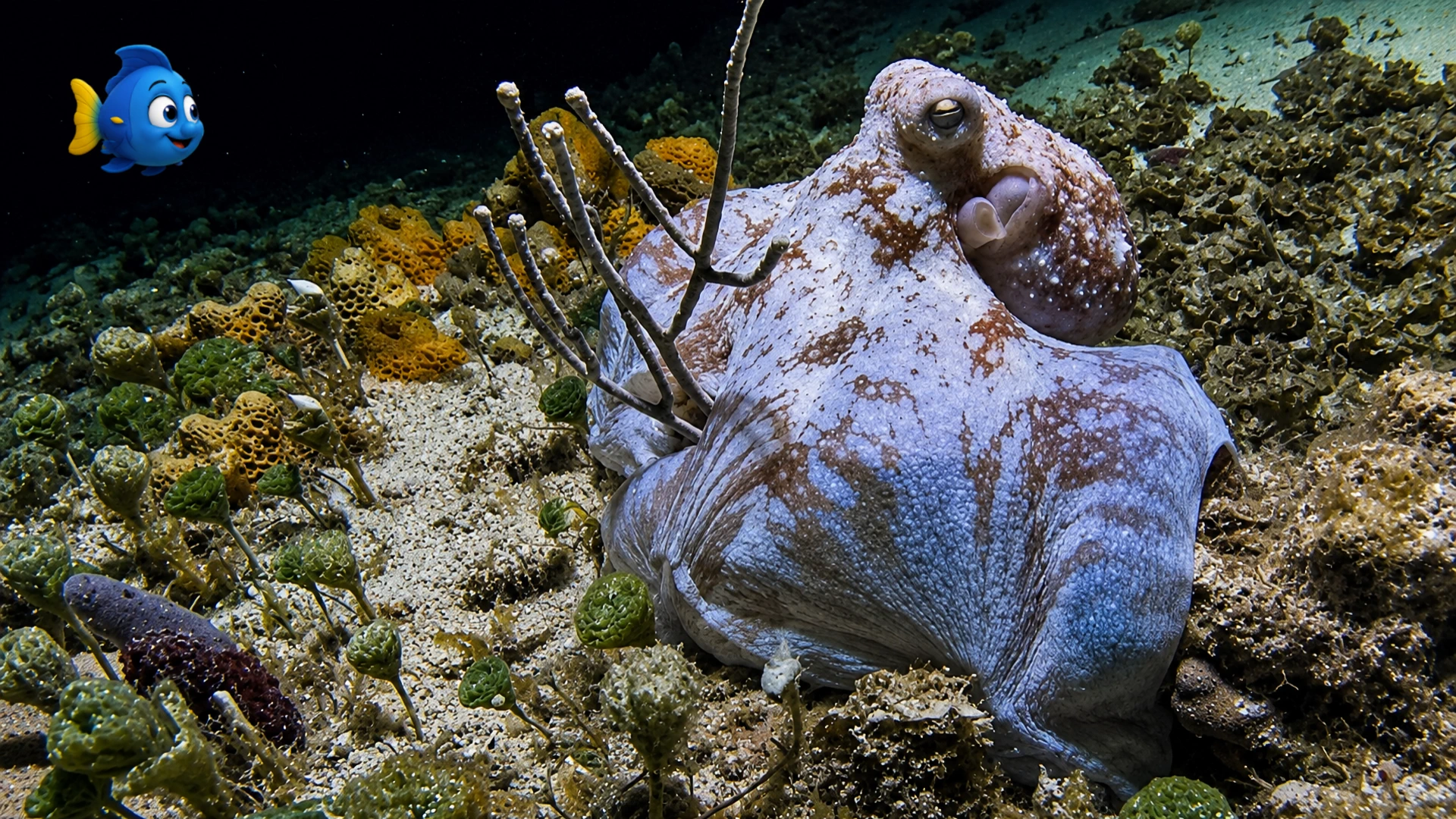 An Octopus hiding place